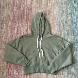 Calia Cropped Zip Hoodie